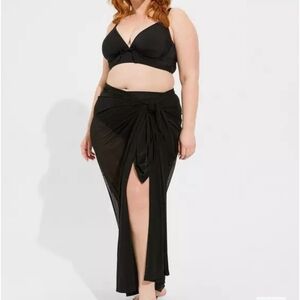 Torrid Elegant Black Swim Sarong